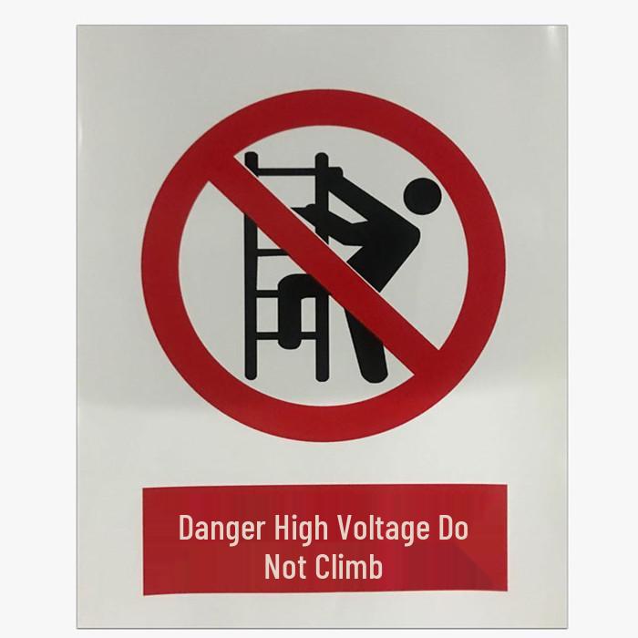 High Voltage Warning Cable Tag - PVC Identification Plate for Power Site Safety KB001KT
