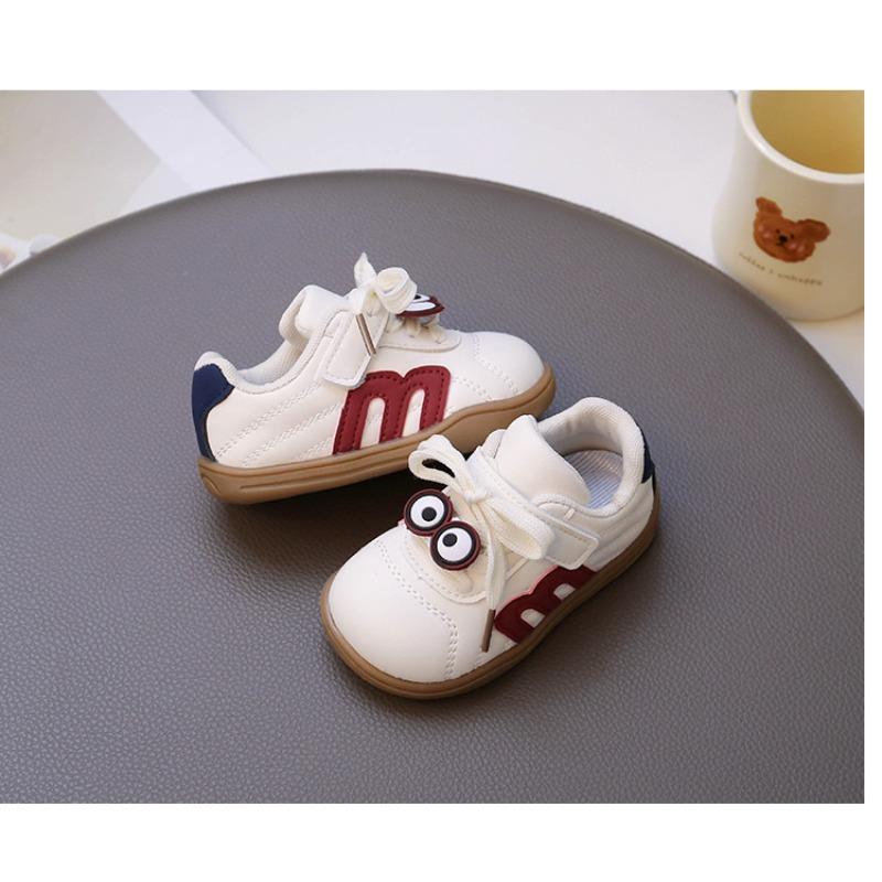 Spring and Autumn Children's Sneakers Boys 1-3-6 Baby Shoes Soft Sole Girls Little White Shoes Breathable Toddler Shoes