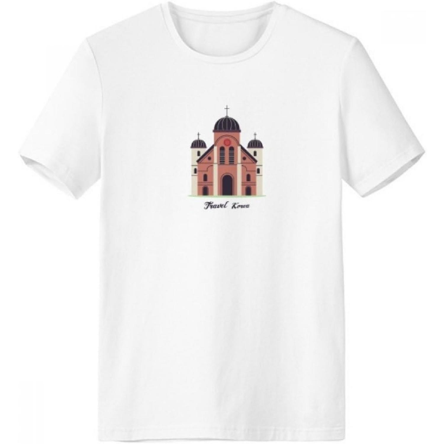 Visiting church in South Korea Crew-Neck White T-shirt Spring Summer Tagless Comfort Sports T-shirts Gift S