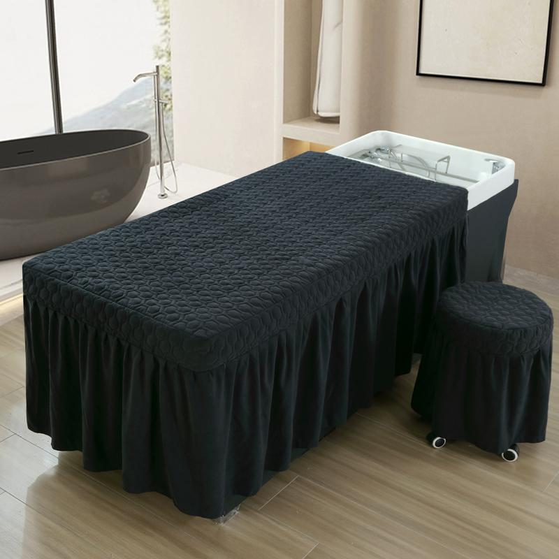 Beauty Salon Bed Skirt Hair-washing Bed Cover Massage Table Bed Cover Sheet Bedskirt SPA Treatment Table Cover