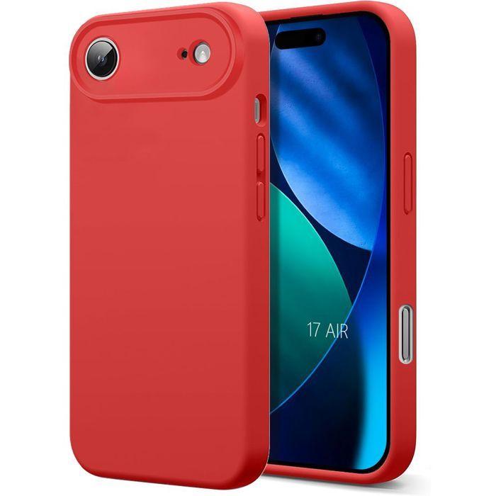 Coque de Téléphone - BOOLING - iPhone Air - Silicone Souple Anti-Rayures - Rouge - Élégante