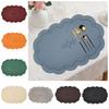 Faux Leather Placemat Oil-resistant Thermal Insulation Mat Retro Dinner Mat  Western Cuisine