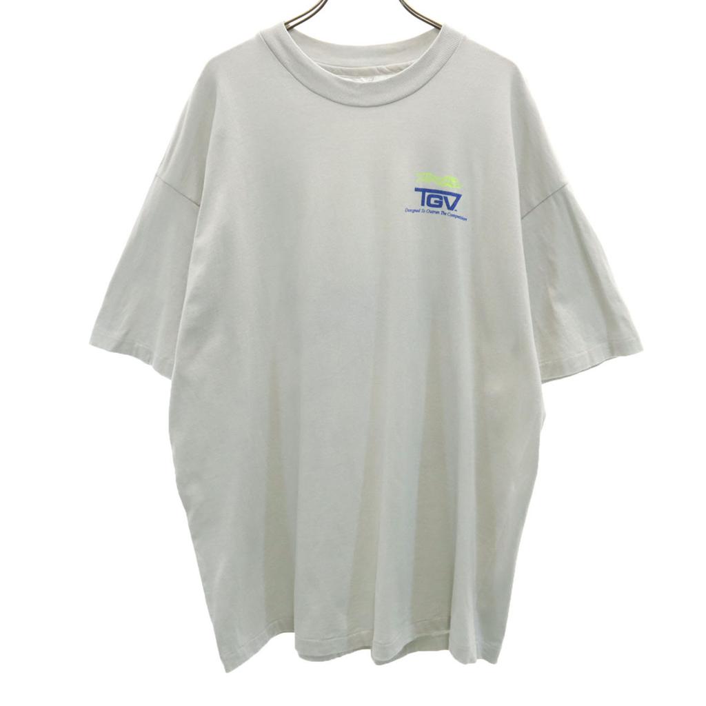 Hanes 90s Made in USA Old Back print Short sleeve T-shirt Men's Used
