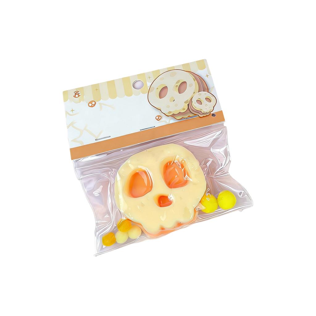 Taba Squishy Kawaii Hexoween Gift Funny Cartoon Skull Three Layers Thick Biscuit Fidgeting Kids Toys Adult Funny Holiday Gifts
