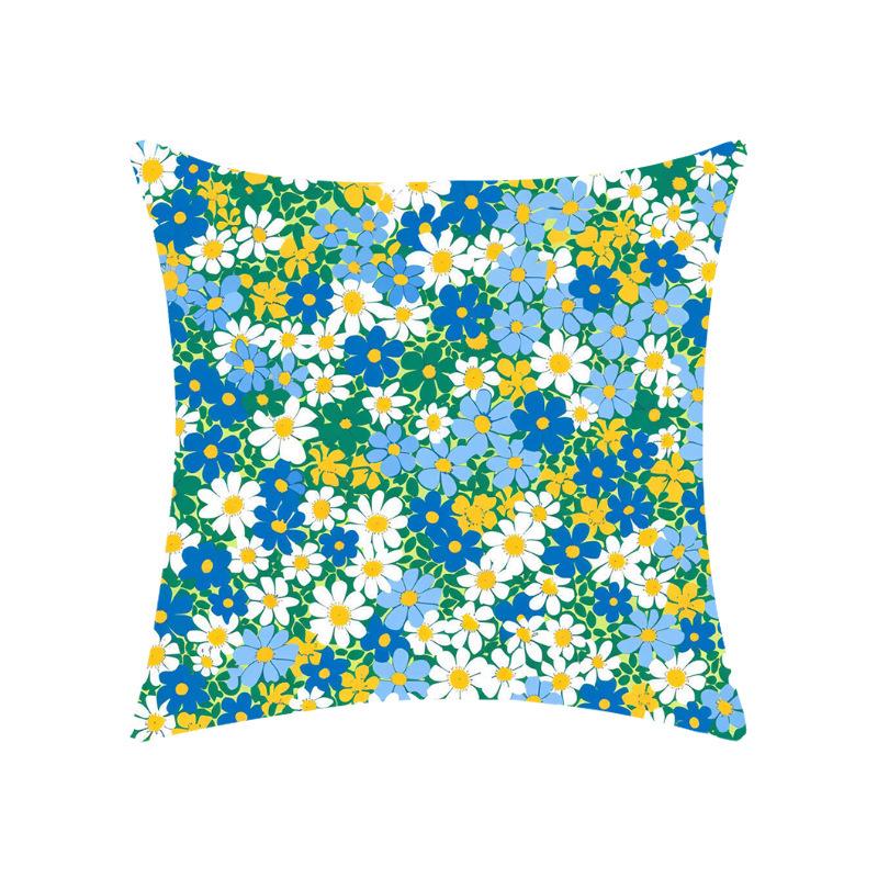 New Floral Floral Series Pillow Case Soft Car Home Decoration Bedroom Bedside Pillow Cushion Cover