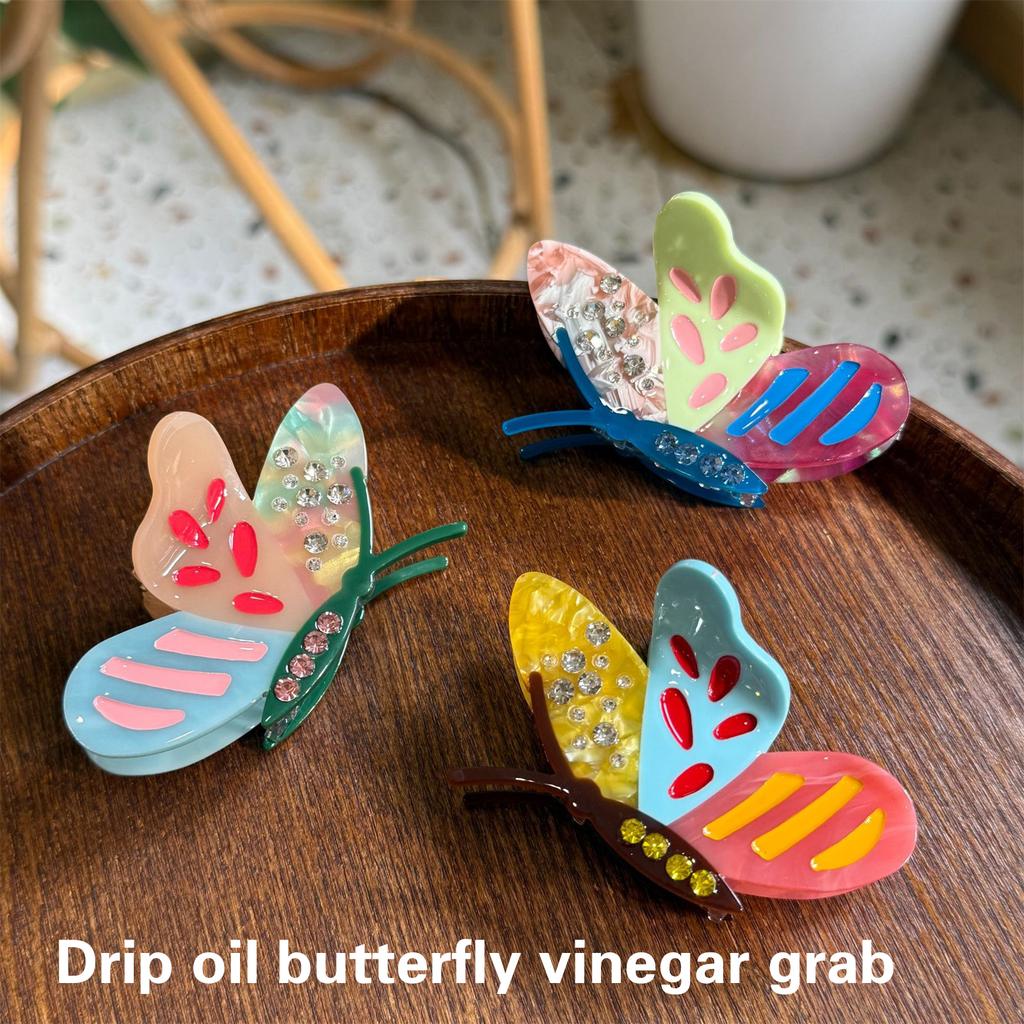 Butterfly Hair Claw Clip Princess Theme Hair Claw Clamp Lovely Butterfly Hair Barrettes Strong Hold Hairpin for Girls