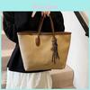 Borsa a Tote di Grande Capacità per Donna in Materiale PU con Chiusura Superiore a Zip per Uso Quotidiano