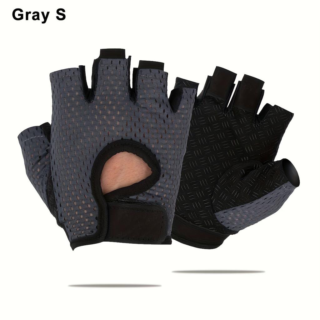 1 Paar Atmungsaktive Anti-Rutsch Halbfinger Trainingshandschuhe Nylon-Mesh, Verstellbarer Handgelenkriemen Ideal für Fitness & Gewichtheben, Gym-Zubehör
