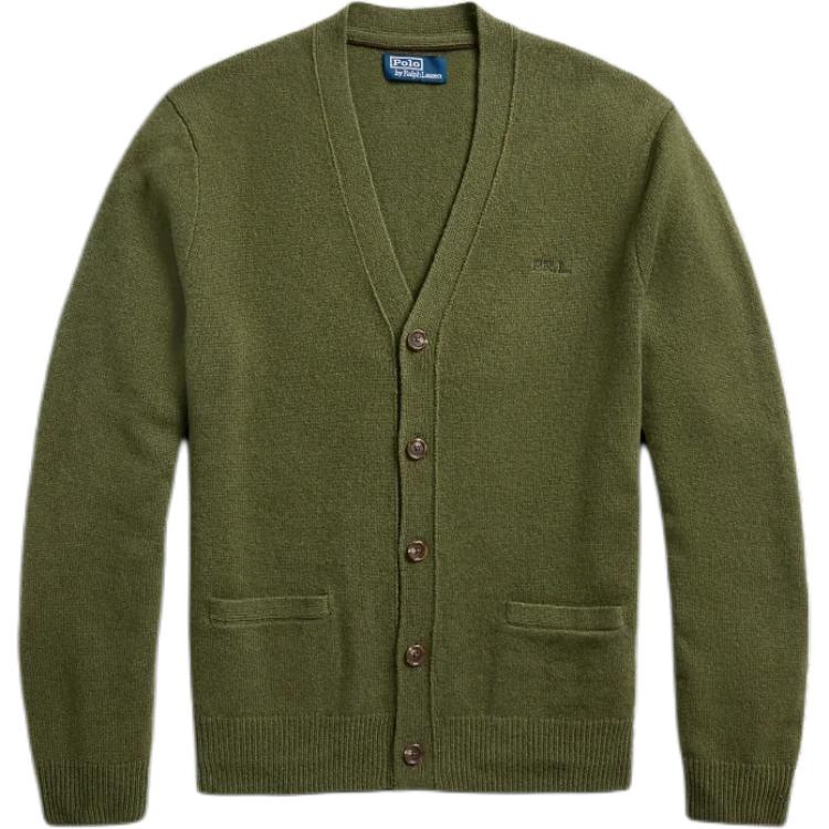 Polo Ralph Lauren FW24 Logo Wool Fashion Knit Sweater Men sweater Olive-Green MNPOSWE16822061-310