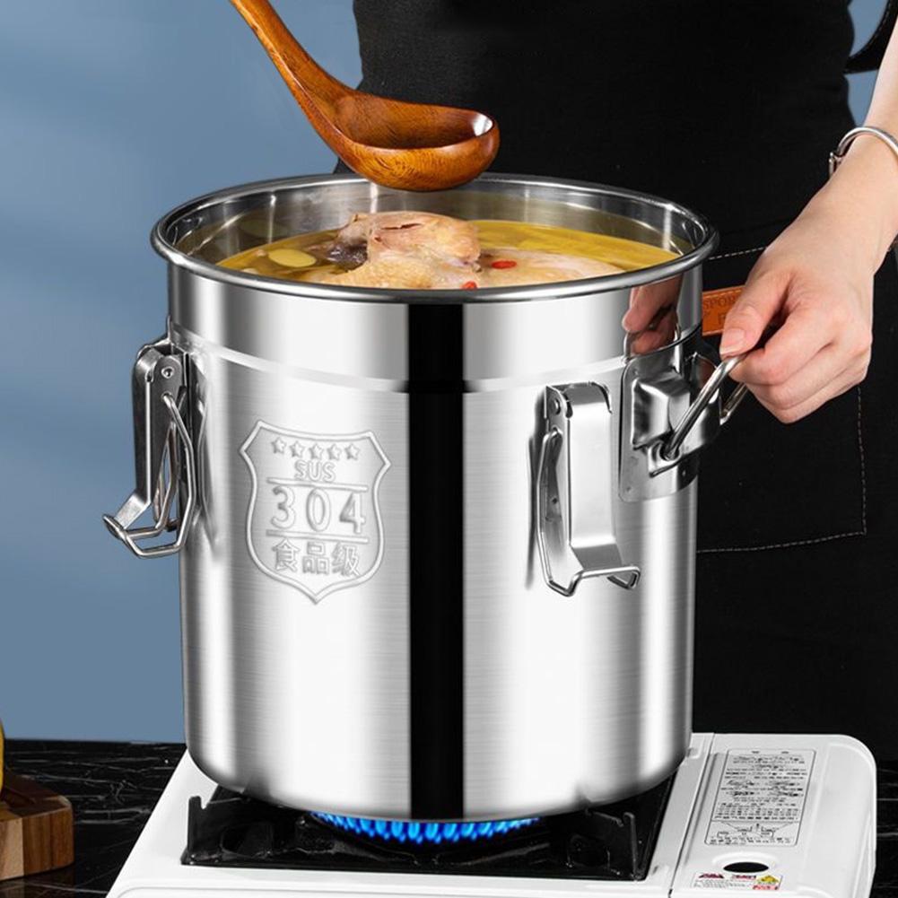 6/12L 304 Stainless Steel Airtight Canister Food Storage Container Kitchen Canister for Household Kitchen Bar Restaurants