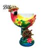 Figurina Animale in Resina Dipinta a Mano Tazza di Vetro Tema Oceano Tropicale 3D, Pappagallo Artistico e Regali Personalizzati Design Tartaruga, Colorata Decorativa
