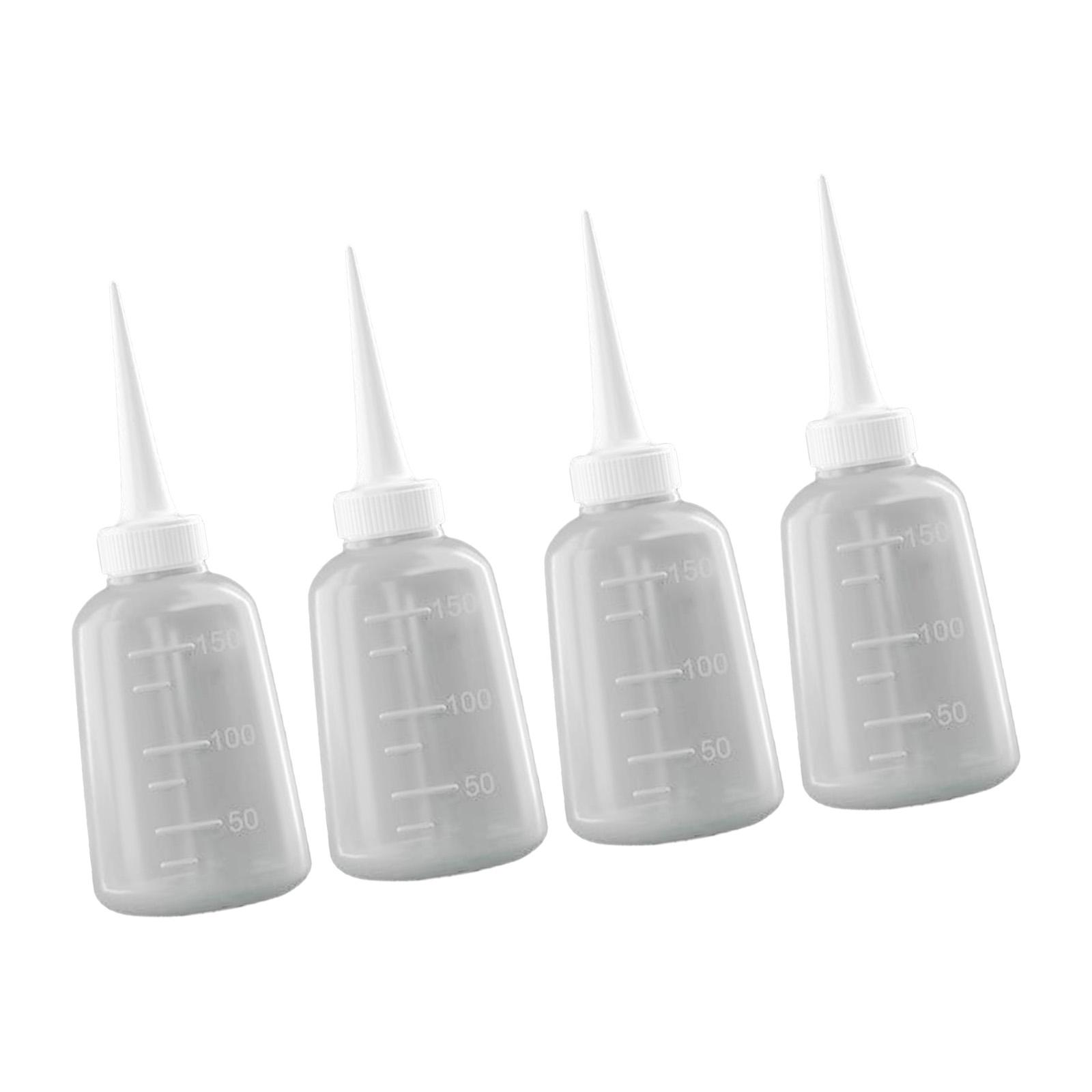 

4 шт. полупрозрачные бутылки-капельницы многофункциональная промывная бутылка материалы для DIY идеально подходят для клея масла и лабораторного использования 150ML
