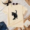 Cat Printed T-shirt Streetwear Gothic Harajuku Tee Vintage Women Summer Y2K Graphic Vintage Clothes