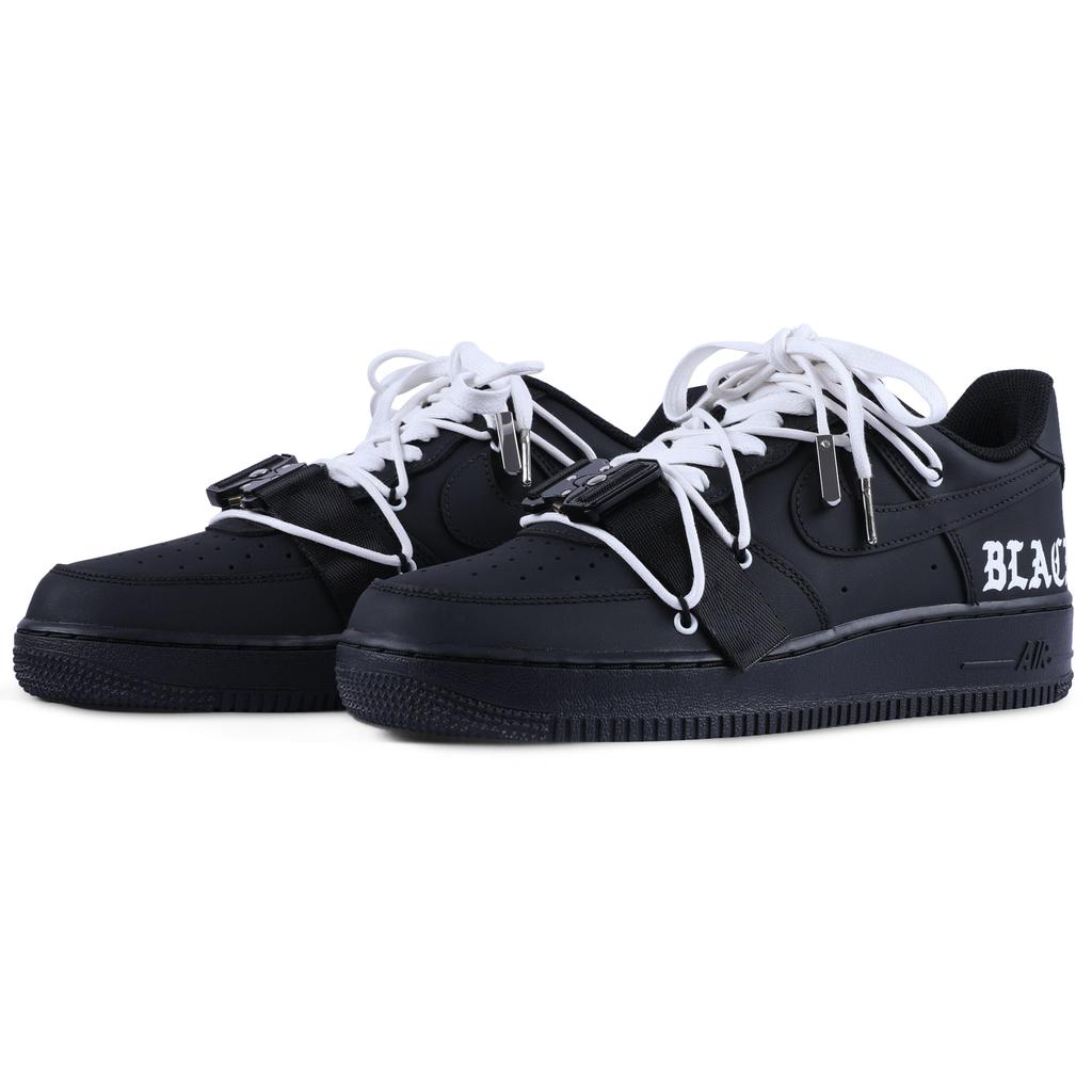 Nike Air Force 1 PU Abrasion Resistant Balance Low top Skateboard Shoes Unisex Black White CW2288-001(Team55-S-BOX)
