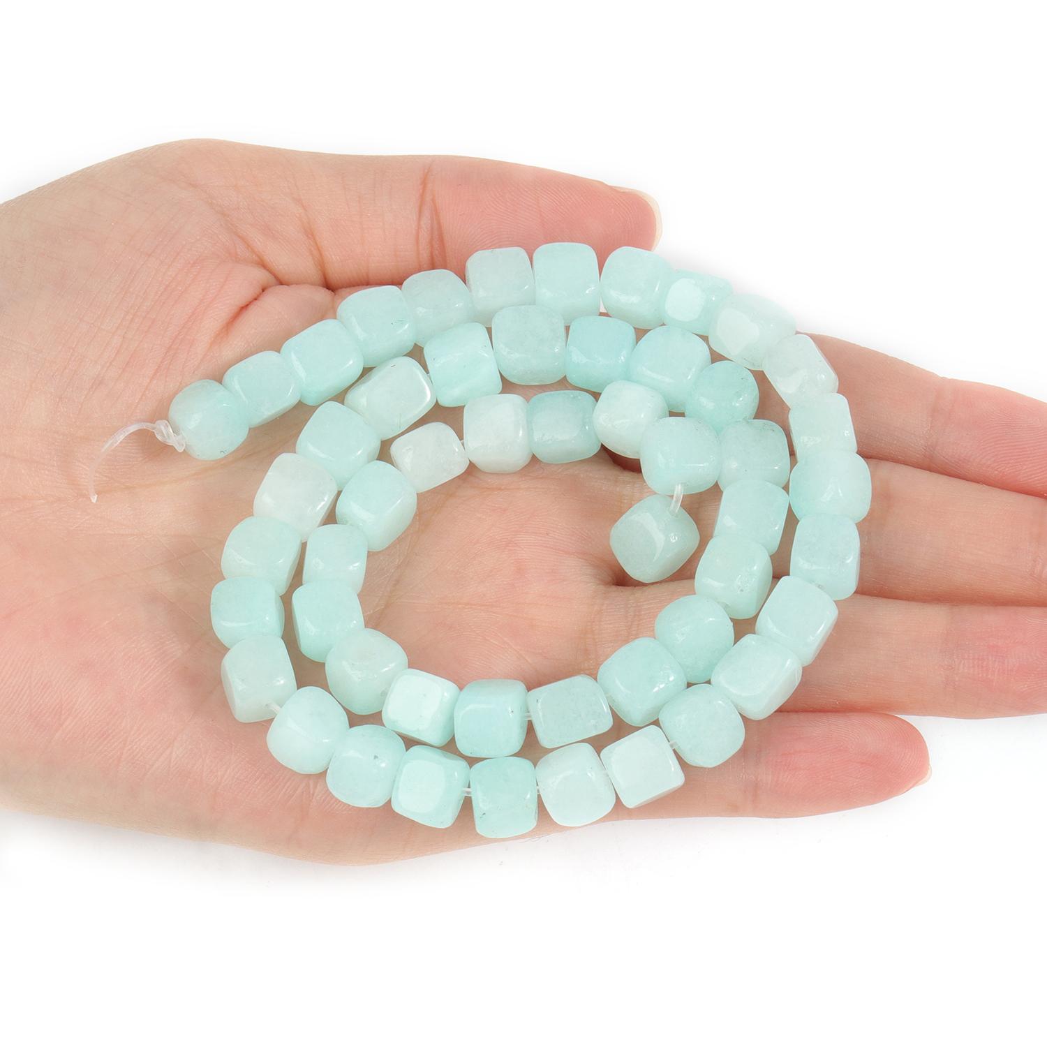 

5-7 мм нерегулярные квадратные каменные бусины бирманский кианит амазонит нефрит бусины для изготовления ювелирных изделий своими руками браслет ожерелье аксессуары amazonite jade