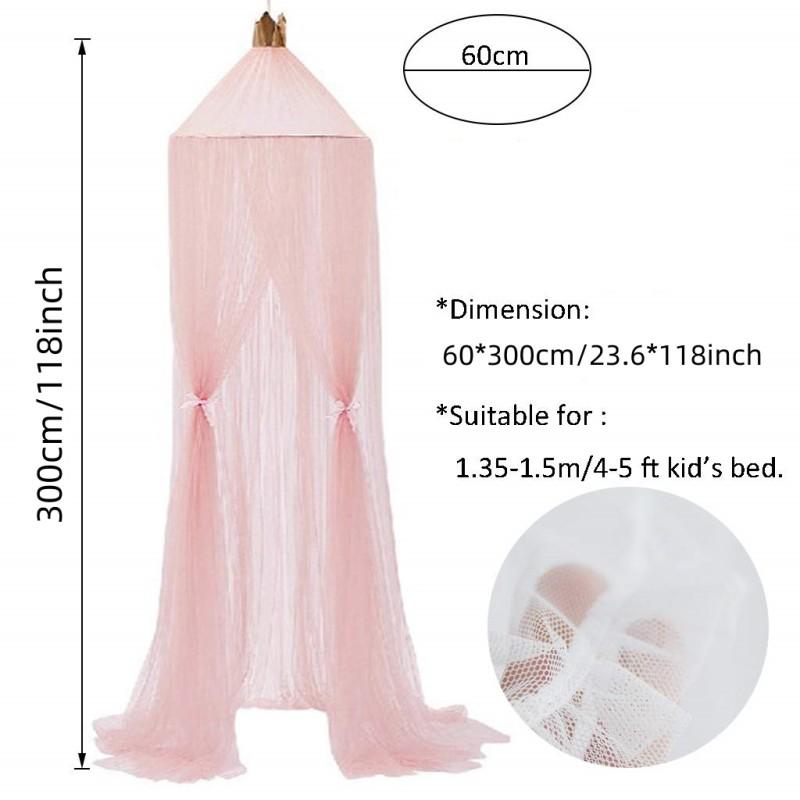 Rainbow Bed Canopy Lace Net Unique Pendant Play Tent Bedding for Kids Playing Reading with Children Round Dome Netting Curtains Baby Boys Girls Games