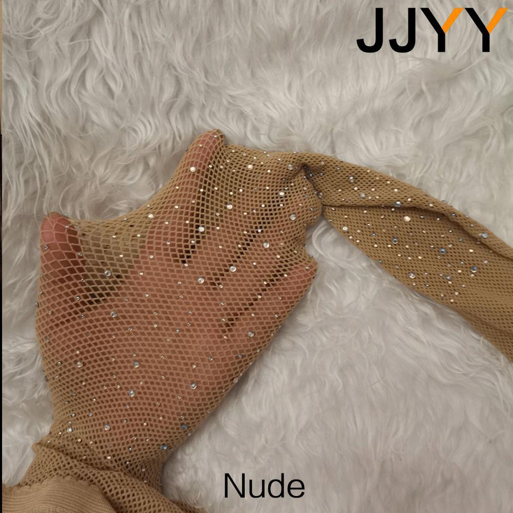 Fashion Shiny Fishnet Tights Pantyhose Glitter Small Mesh Thin Pantyhose Women Sexy Sheer Stockings for Women Party One Size телесный