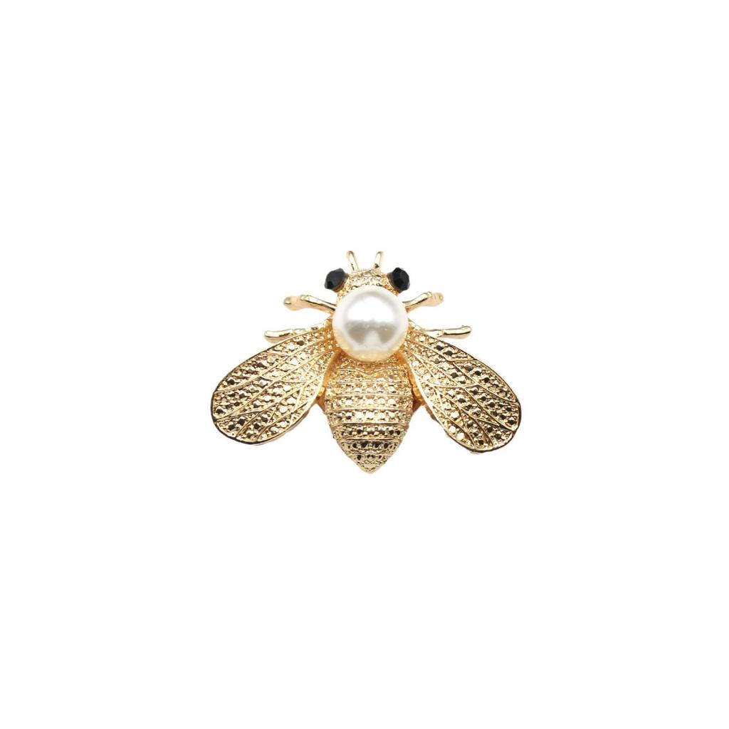 Handmade Bee Pearl Alloy Buckle Accessory for Shirts and Coats