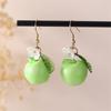 Cute 3D Fruit Pendant Earrings Vibrant Color Y2K Fashion Jewelry for Teen Girls Daily Outing Party Gifting