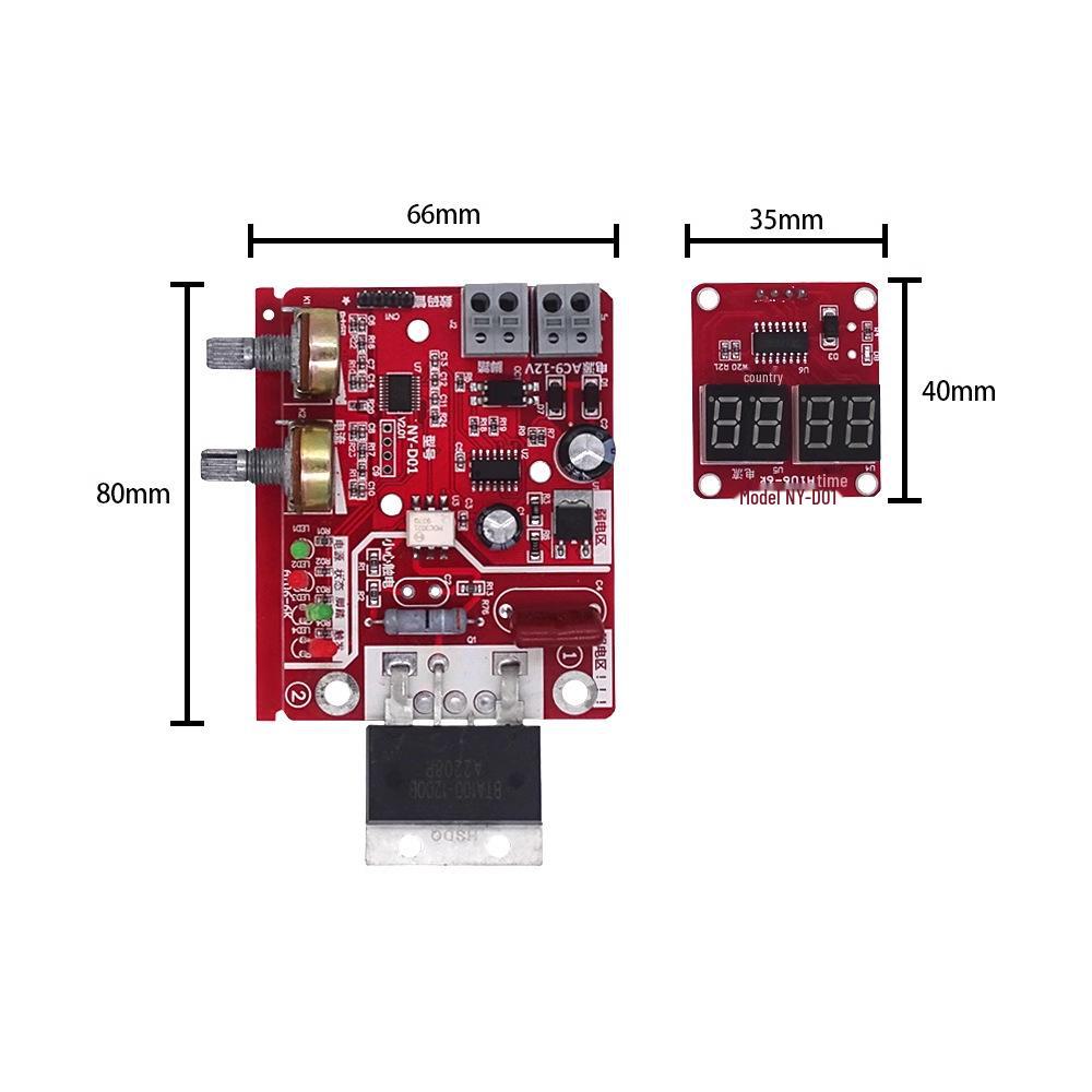 NY-D01 Spot Welder Control Board: Time and Current Adjustment with Digital Display