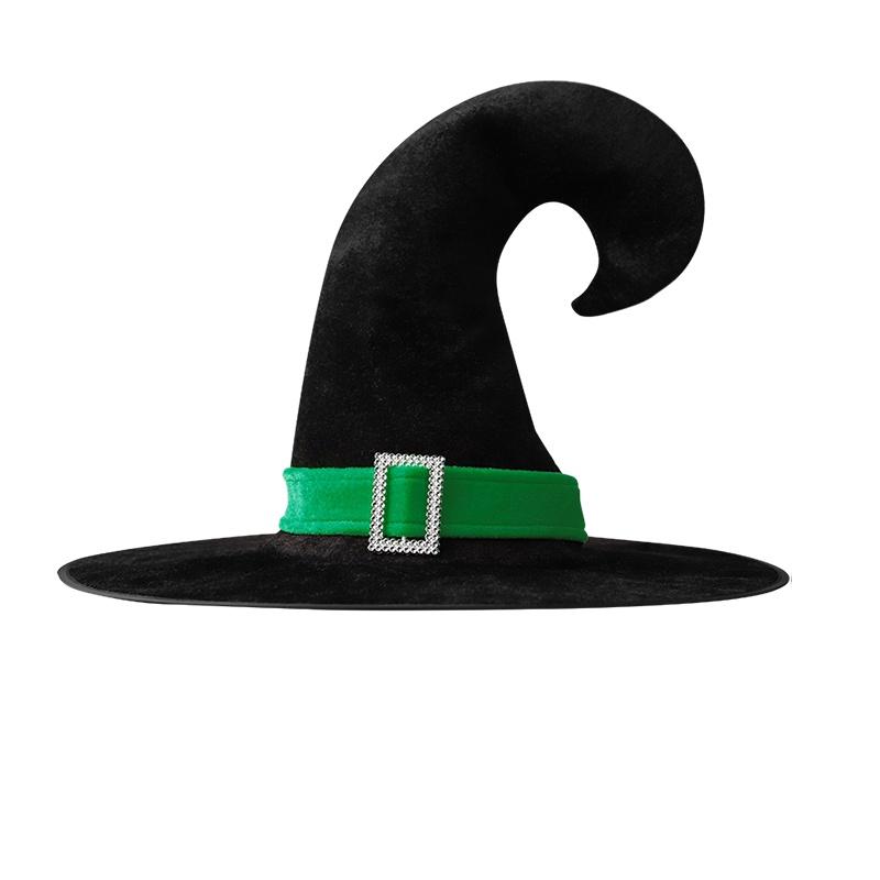 

Вечеринка Косплей Зачарованная Шляпа Волшебника Стильная Бархатная Ведьма Хэллоуин Темный Реквизит зелёный