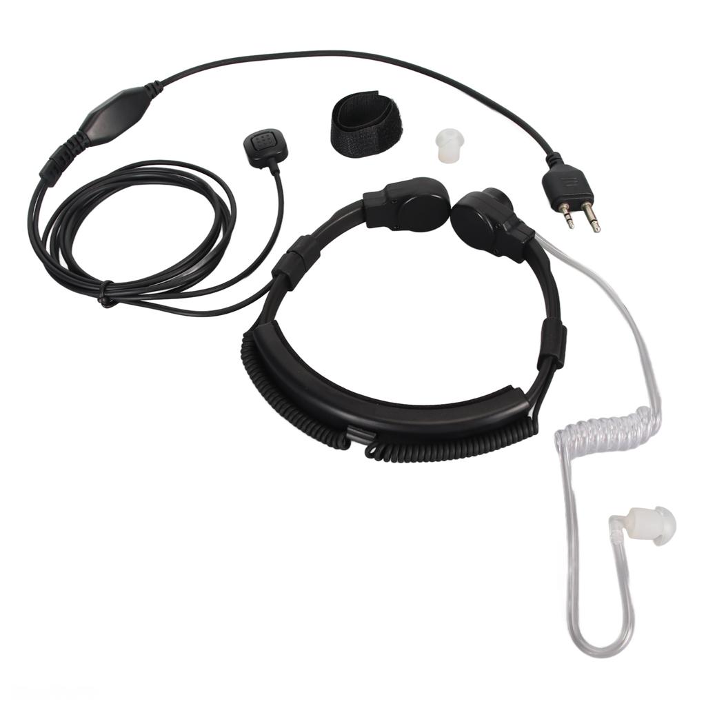Throat Mic Earpiece Acoustic Tube Headset with Finger PTT for Alan Midland LXT600VP3 LXT500VP3