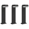 VidaXL Lampadaires d'extérieur 3pcs noir aluminium moulé sous pression, éclairage au sol d'extérieur, éclairage au sol de 4006339