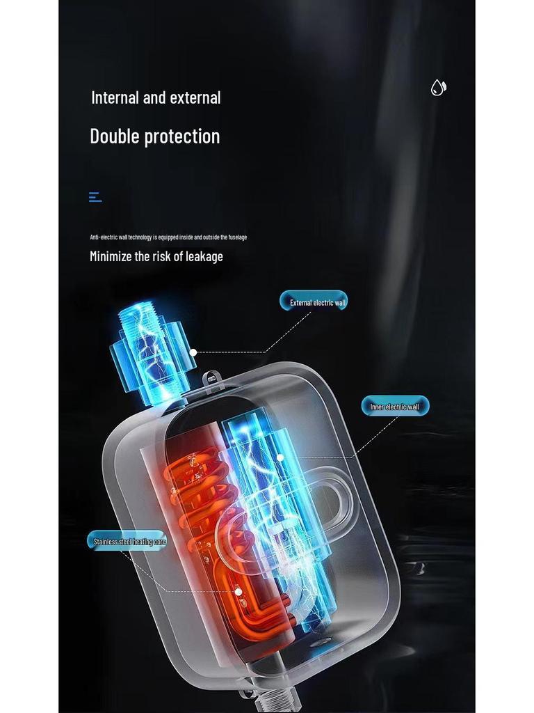 Instant Electric Tankless Water Heater for Home Shower - Fast Heating & Constant Temperature