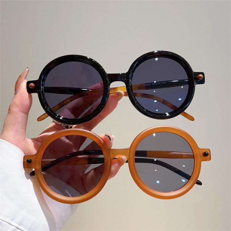 Fashion Vintage Round Sunglasses Women For Men Trendy Sun Glasses Punk Luxury Brand Designer Shades Big Frame Eyeglasses Uv400