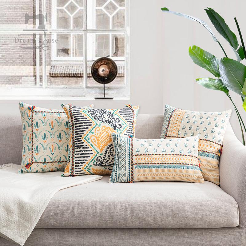Bohemia Look Geometry Printed Pillowcase Case Decorate Sofa Furniture Soft Cushion Case 45x45cm /30x50cm Durable Material
