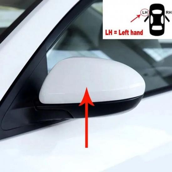 Arctic White Driver for Mazda 2 Demio 2007 - 2015 Side Mirror Cover Wing Shell