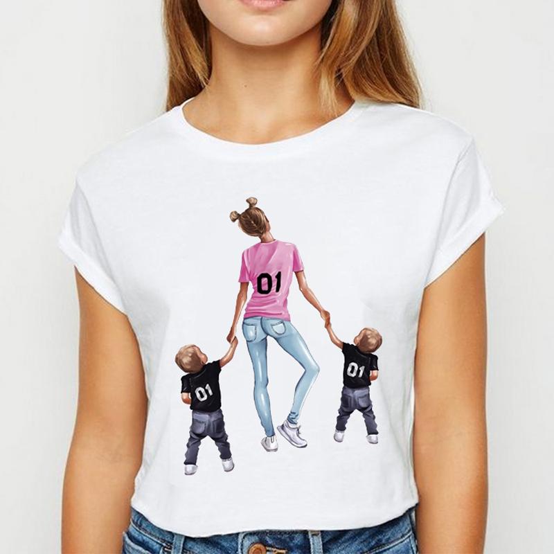 T-Shirts Women 90S Casual Ladies Cute Girls Fashion Clothes Graphic Tshirt Top Elegant Lady Print Leisure Female Tee T-Shirt