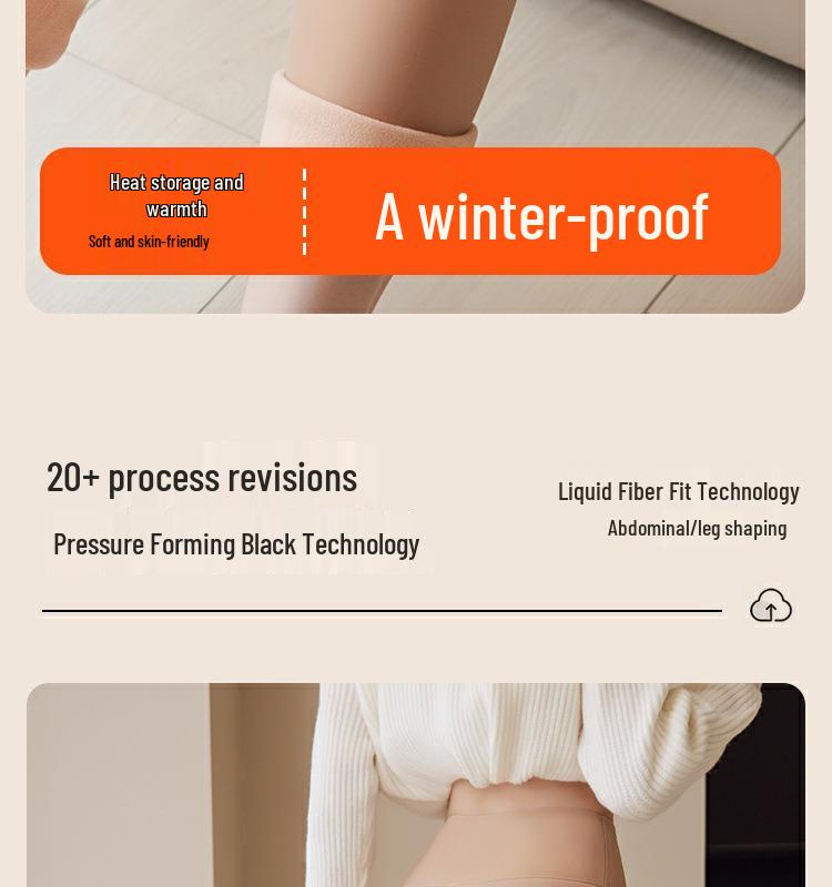 Flesh-Colored Butt-Lifting Glossy Shark Pants - Women's Autumn/Winter Velvet Nine-Point Leggings