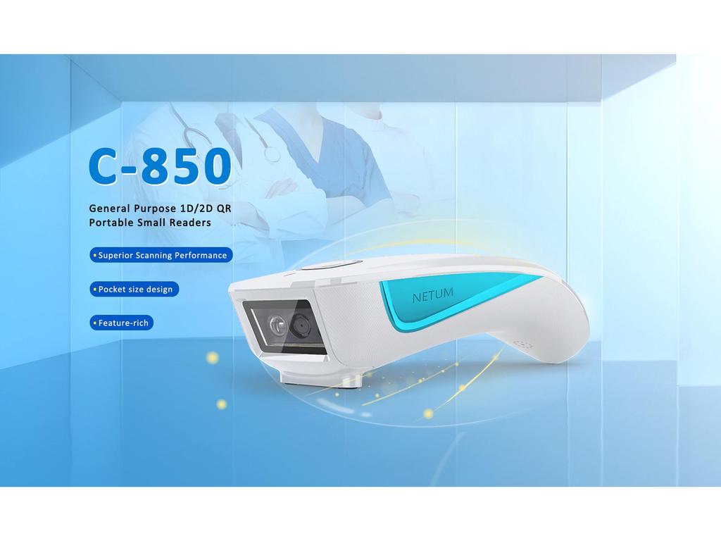 NETUM C750 Portable Bluetooth 2D QR Barcode Scanner
