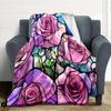 1pc Rose Garden Blanket, Lightweight Flannel Throw Blanket for Sofa, Bed, Travel, Camping, Living Room, Office, Couch, Chair, and Bed