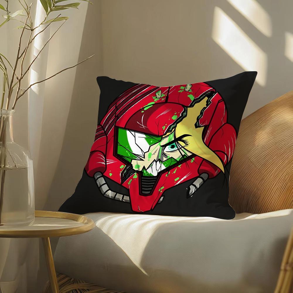 M-Metroids Cushion Cover Soft Short Plush Pillow Cover Smooth Cozy Texture Aesthetic Cushion Case Home Decor