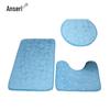 Ansellary 3-Piece Pebble Stone Bathroom Mat Set