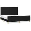 Vidaxl Bed Frame Without Mattress, Black, 160X200 Cm, Upholstered