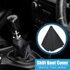 ACROPIX Shift Knob Boot Dust Universal Car Faux Blue Clean Cover, Black, 1pc, Accessory, Leather, Seam, Protection,