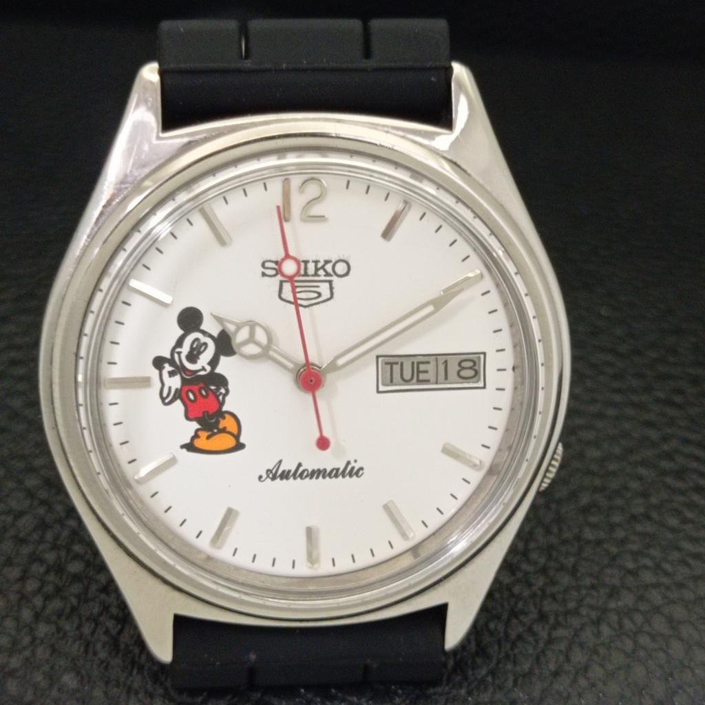 SEIKO 5 VINTAGE AUTOMATIC 7009A JAPAN MENS WHITE COLOR DIAL WATCH a700569-5 R203-a700569