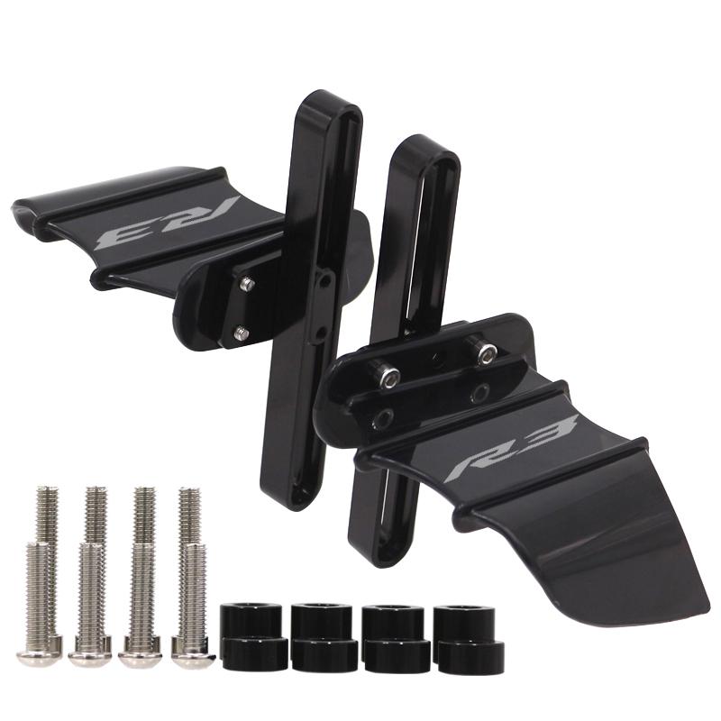 Αξεσουάρ Μοτοσυκλέτας Για YAMAHA YZF R3 R25 MT03 MT25 MT 03 25 MT-03 Μπροστινός Τροχός Σταθερό Αεροδυναμικό Πτερύγιο Πτερύγιο Νυχτερίδας Μπροστινός Τροχός