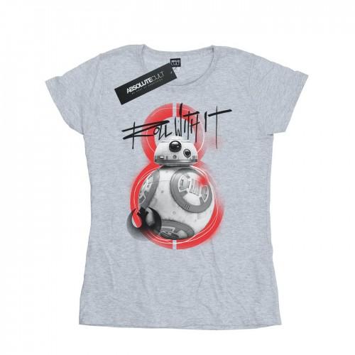 

Star Wars Womens/Ladies The Last Jedi BB-8 Roll With It Cotton T-Shirt XXL