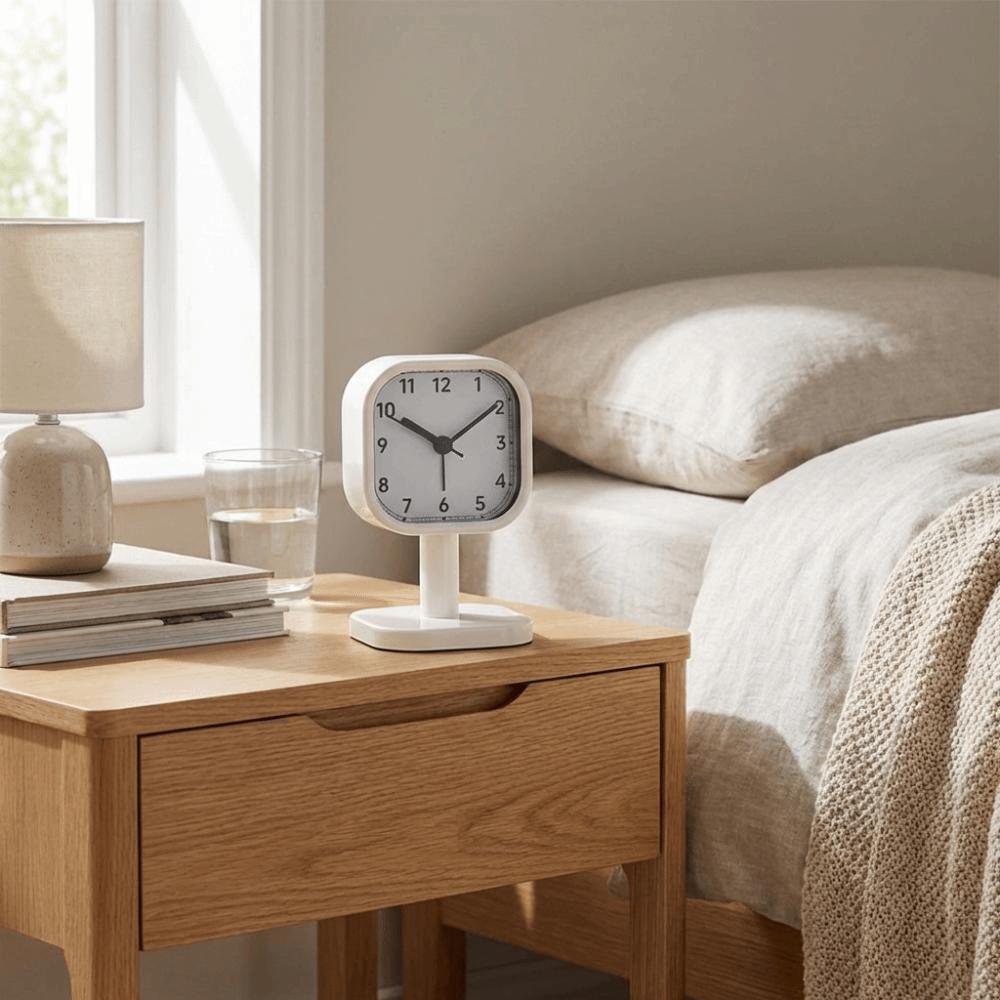 Düşmeye Dayanıklı Masaüstü Standlı Saat Vintage Masa Saati Yatak Odası Dekorasyonu Mekanik Zamanlayıcılı Saat Yatak Yanı