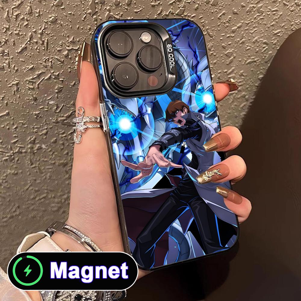 Yugioh Seto Kaiba Phone Case for iPhone 17 16 15 14 13 12 11 Air Pro Max Plus Colorful Silver MagSafe Cover