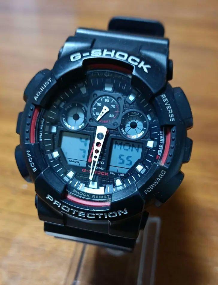 

[USED] CASIO G-SHOCK GA-100 Black/Red