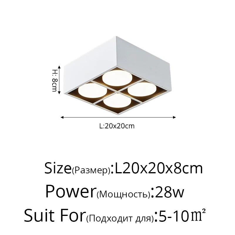 Takspotlight LED 7W 9W 12W Overflatemontert Antirefleks Vanlig aluminiumslysarmatur Downlight 85-265V