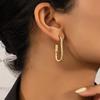 Geometric High-End French Light Luxury Hollow Earrings for Women