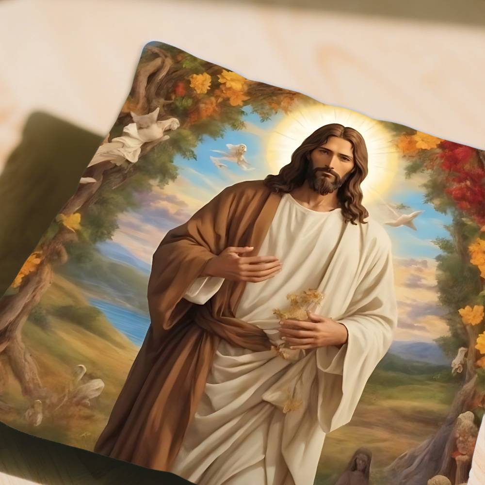 Jesus Christ Pillow Case Cushion Cover Polyester Pillowcase Decorative Sofa Cushion Pillowcase Home Decor