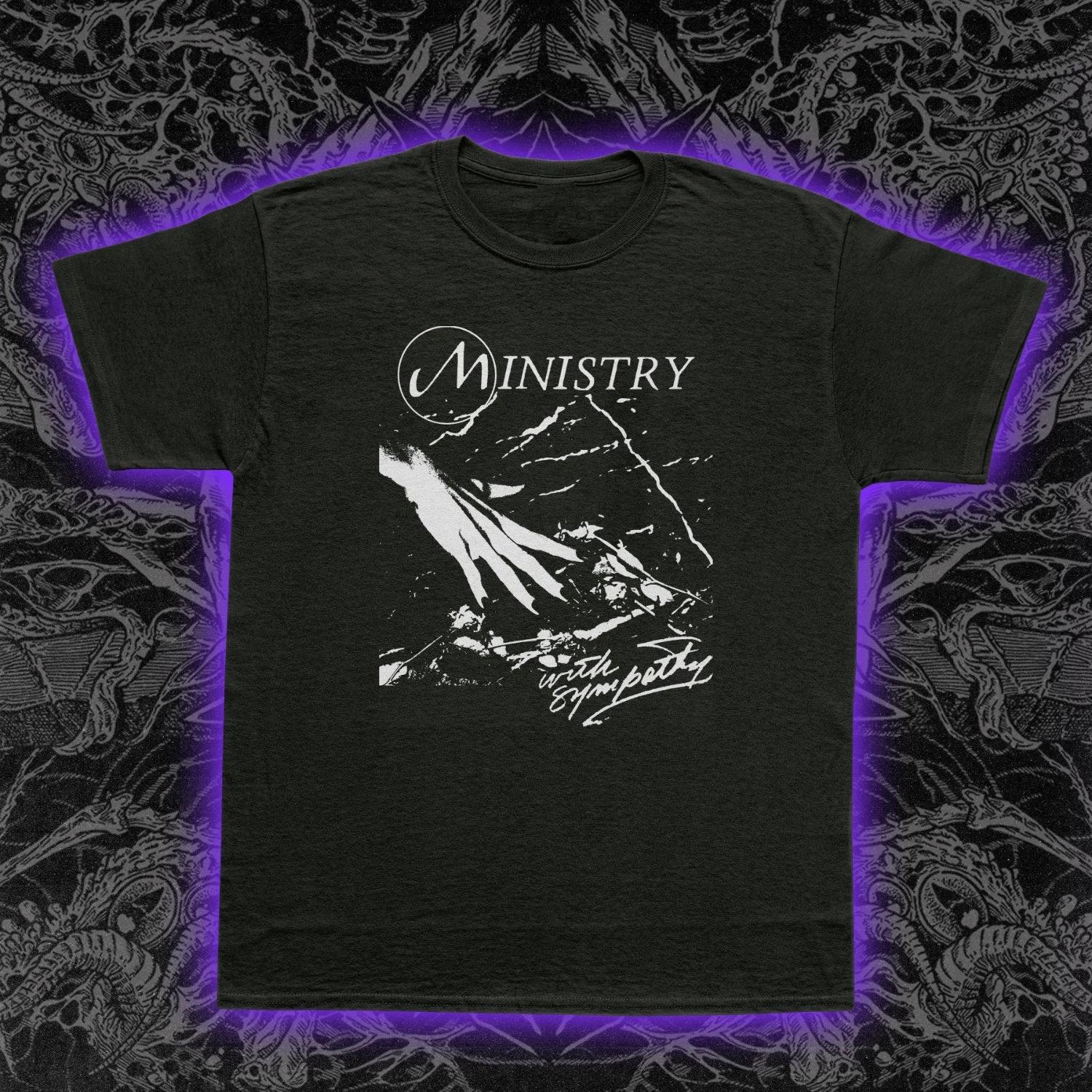 Футболка Ministry With Sympathy Индустриальная метал-группа Новая S-5XL XXL