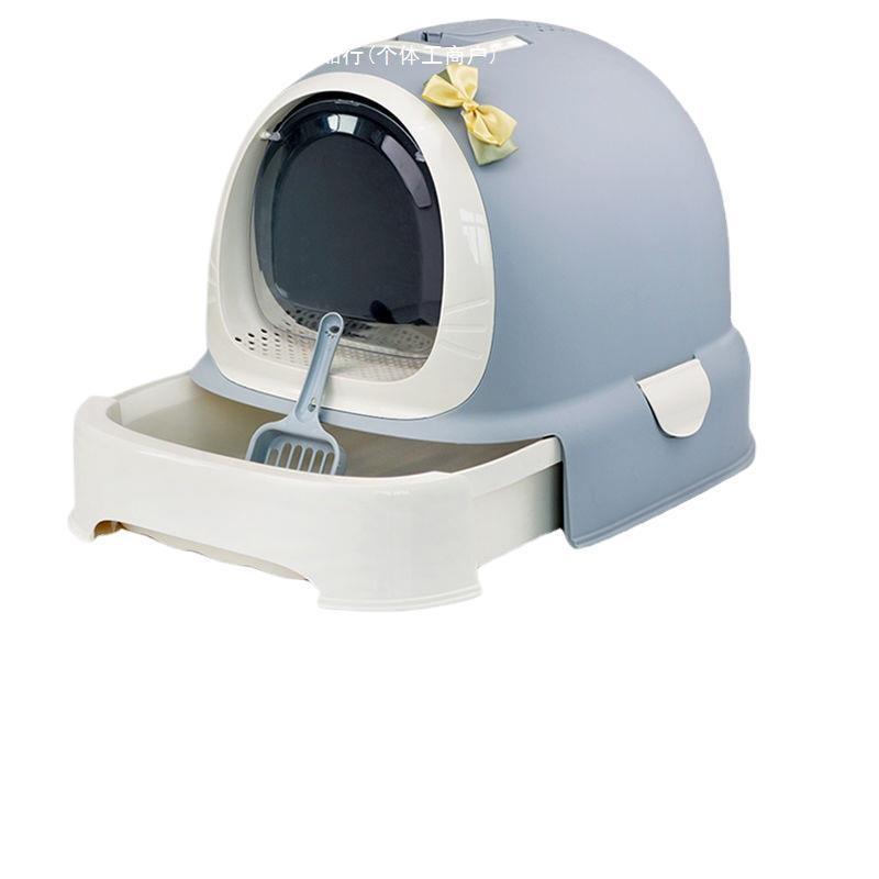 Extra Large Enclosed Cat Litter Box with Deodorizing and Anti-Splash Features